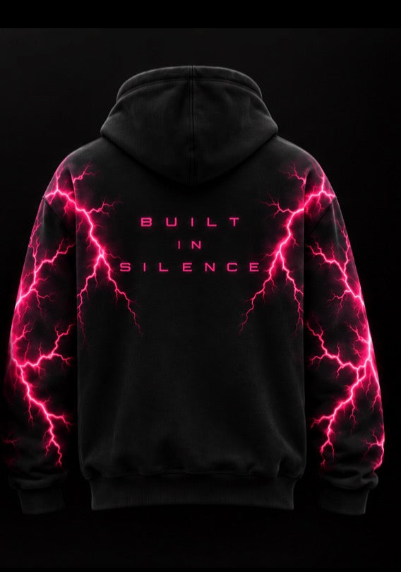 Pink lightning hoodie